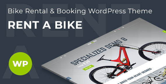 rent a bike – bike rental wordpress theme screenshot 1