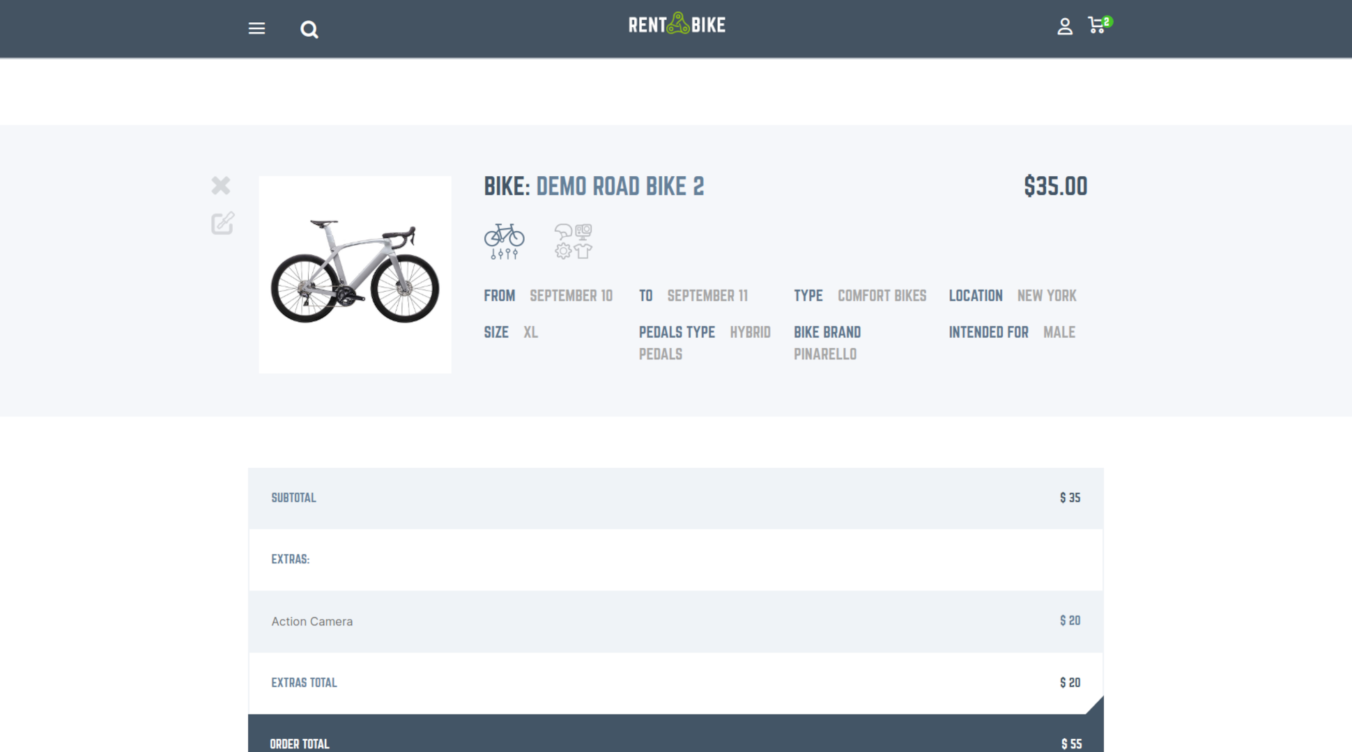 bike rental screenshot 1